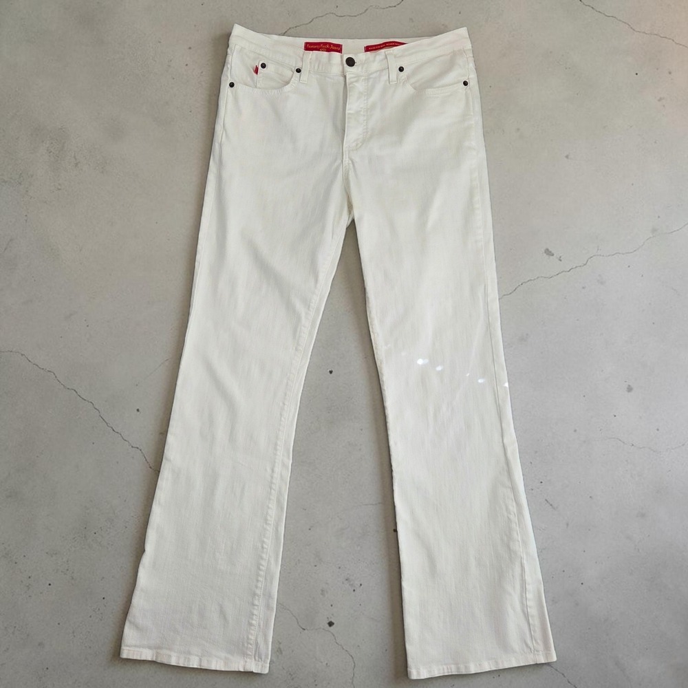 NYDJ Tummy Tuck Jeans Womens 12 White Bootcut Stretch Denim Made in USA